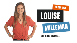 Portrait of Louise Milleman discussing off-grid living and PMAs.