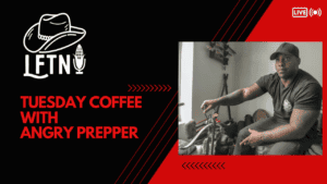 Tuesday Coffee with Angry Prepper and Shawn Mills discussing preparedness.