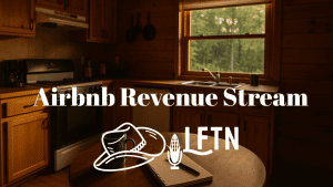 Cozy cabin kitchen with window view, ideal for Airbnb rentals in Tennessee.