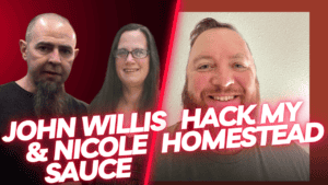 John Willis, Nicole Sauce, and Shawn Mills discuss homesteading and self-sufficiency.