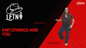 Woman hosting Living Free in Tennessee podcast, discussing My3Things And You - EP 1064.