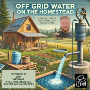 Off Grid Water For Your Homestead
