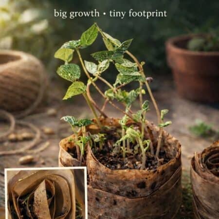 Seed snails help start biodegradable seed pots with tiny footprints and big growth potential. Perfec.