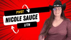 Nicole Sauce wearing a cowboy hat for the Pivot episode on Living Free in Tennessee.