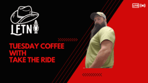Logo of Living Free in Tennessee podcast with cowboy hat and microphone icon.
