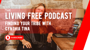 Woman podcast host recording episode about finding your tribe in Tennessee.